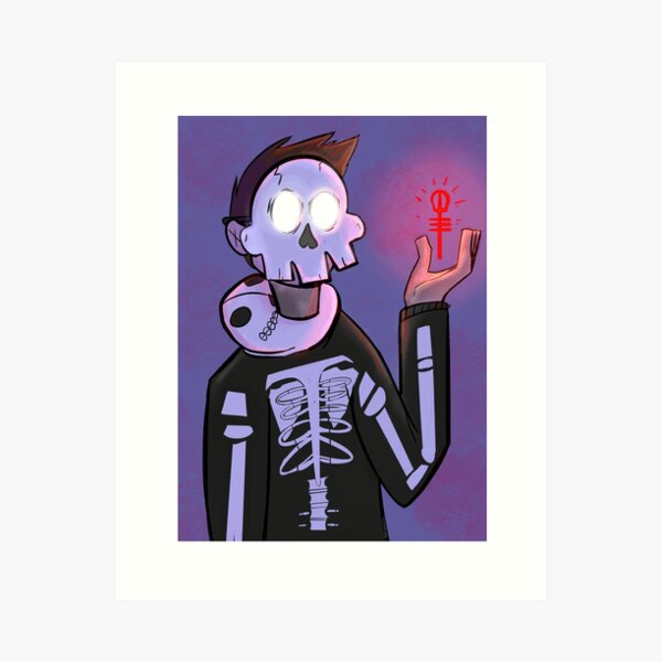 Only skeleton bones remain  Art Print