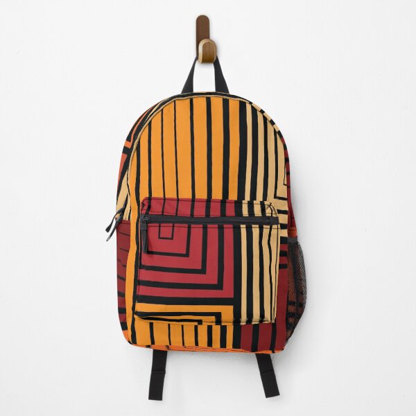 Item preview, Optical Illusions Rectangles Tableau – Orange & Brown designed and sold by RoguePatterns.