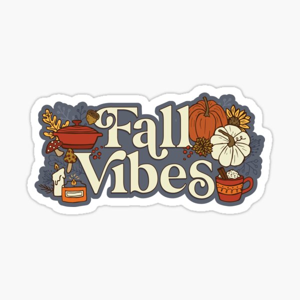 Cozy Fall Vibes Pattern Sticker