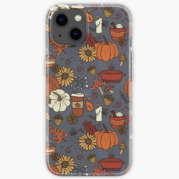 Cozy Fall Vibes Pattern iPhone Soft Case
