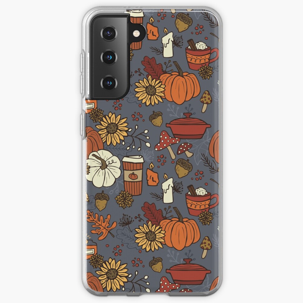 Cozy Fall Vibes Pattern Samsung Galaxy Phone Case