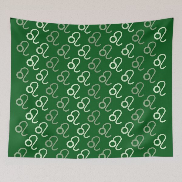 Item preview, Green lion sign pattern, zodiac symbol green background designed and sold by Stéphane  Thirion.