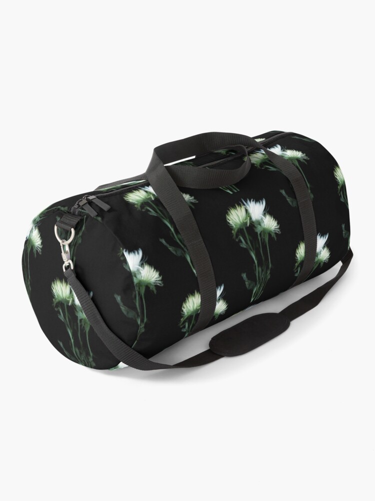Thumbnail 1 of 3, Duffle Bag, Dreaming Mums Dark Floral designed and sold by LindasPhotoArt.