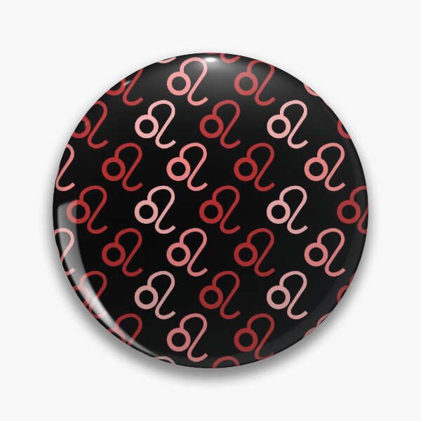 Aperçu de l'œuvre Motif Signe Lion rouge, symbole zodiaque fond noir créée et vendue par Stéphane  Thirion.