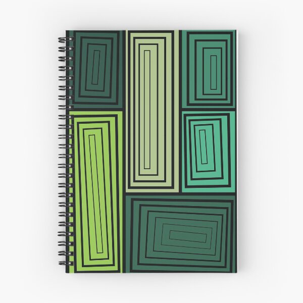 Item preview, Optical Illusions Rectangles Tableau – Green designed and sold by RoguePatterns.