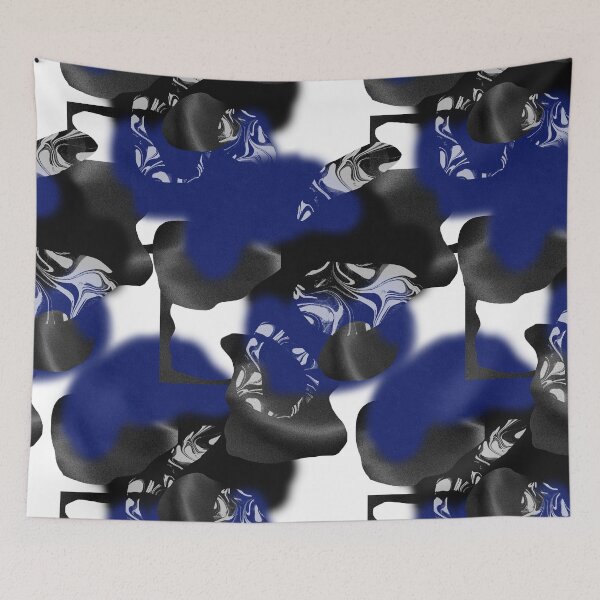 Item preview, Abstract Texture Photoshop Glitch Internet JPEG - Digital Liquid Blue Black Grey and White Collage Pattern designed and sold by Plastic Memory Archive.