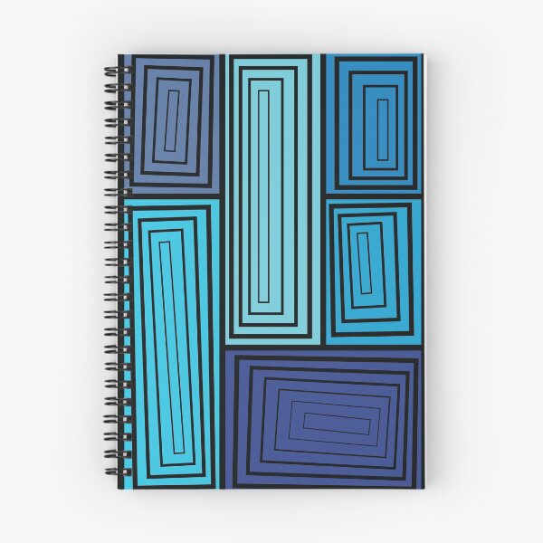 Artikelvorschau, Optische Täuschungen Rechtecke Tableau - Blau entworfen und verkauft von RoguePatterns.