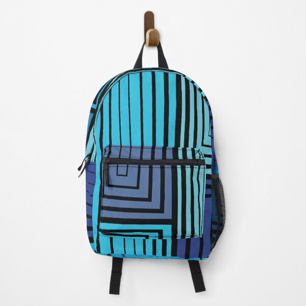 Item preview, Optical Illusions Rectangles Tableau – Blue designed and sold by RoguePatterns.