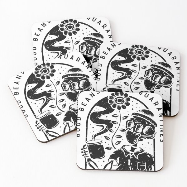 Item preview, Good beans. Bad Quarantines - Skeleton Drinking Coffee designed and sold by gipp.