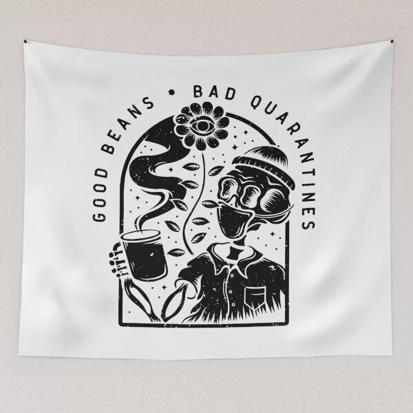 Item preview, Good beans. Bad Quarantines - Skeleton Drinking Coffee designed and sold by gipp.