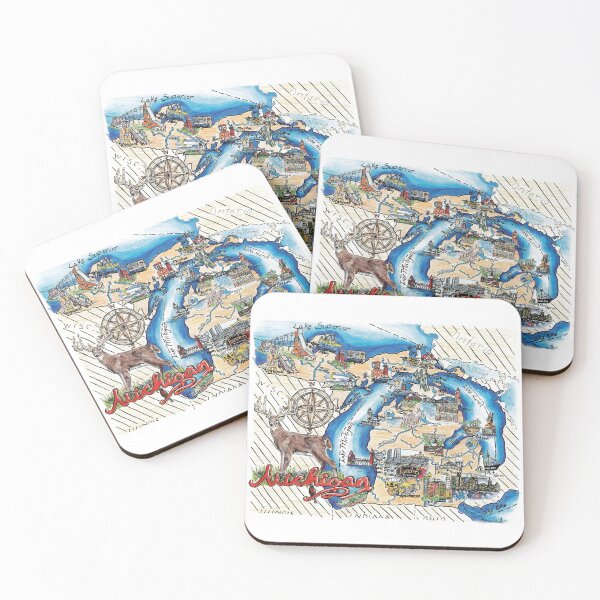 Item preview, Map of Michigan designed and sold by dreamgreen.