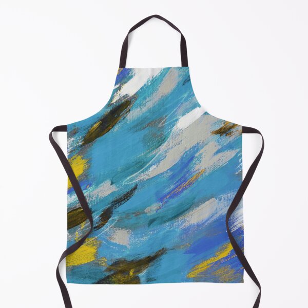 Item preview, Mundane Blended - Blue, Yellow, & Grey Abstract Oil Paint Art designed and sold by goodygoodstuff.