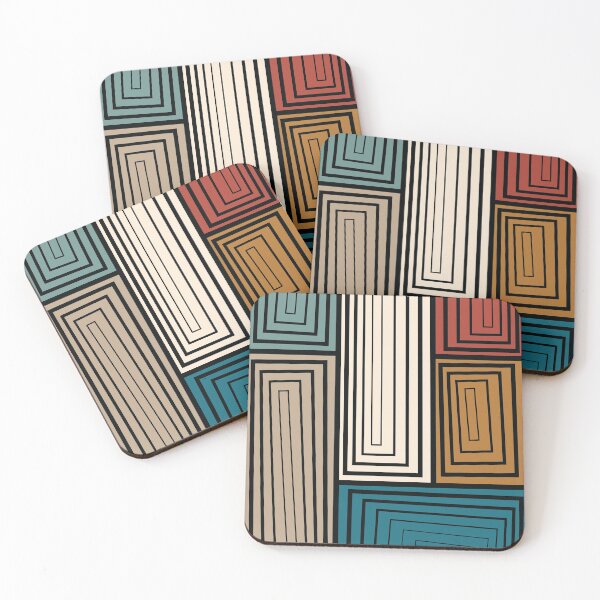 Item preview, Optical Illusions Rectangles Tableau – Retro 70s designed and sold by RoguePatterns.