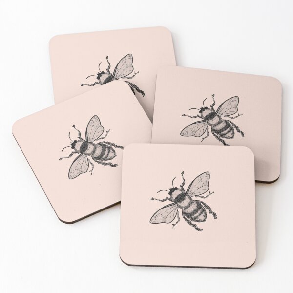 Item preview, ink bee illustration designed and sold by leijamaria.