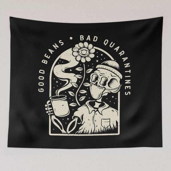 Item preview, Good beans. Bad Quarantines - Skeleton Drinking Coffee designed and sold by gipp.