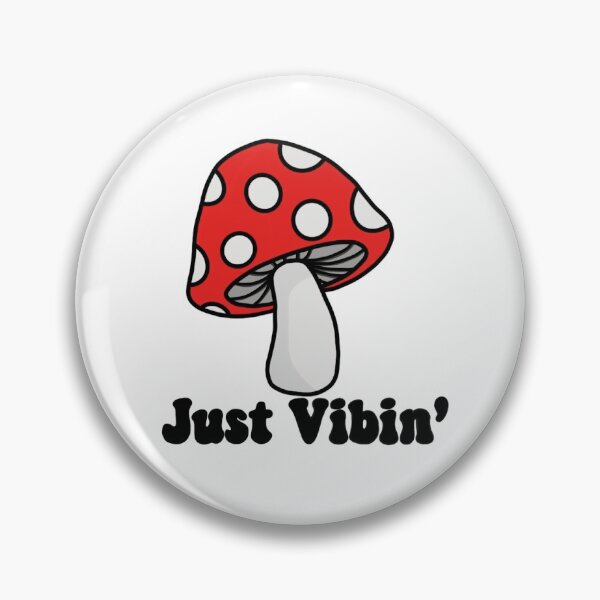 Item preview, Red “Just Vibin’” Mushroom designed and sold by Fresh-Pressed.