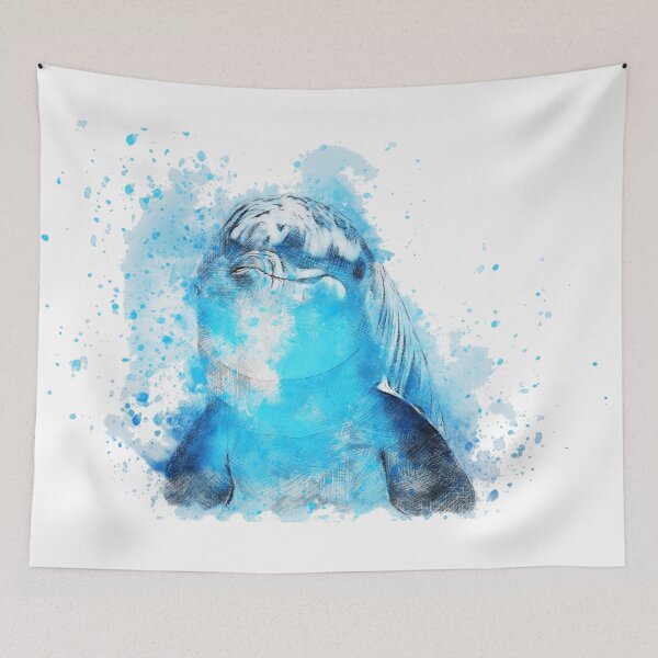 Item preview, Happy Dolphin Painting/Drawing designed and sold by dadthebubblegut.