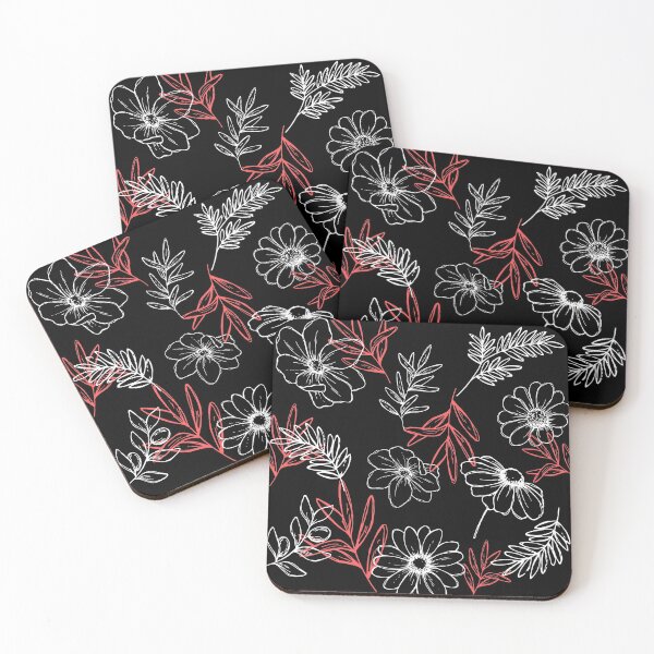 Item preview, Red & White Botanical Sketches designed and sold by sunkissedgrafix.