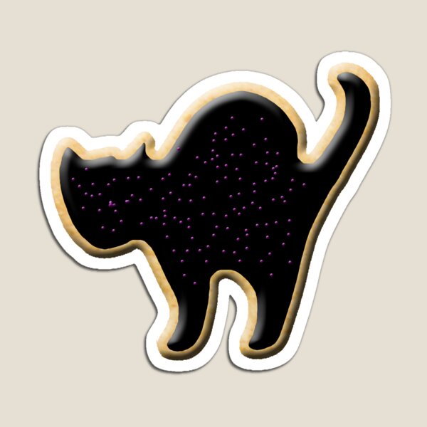 Item preview, Black Cat with Purple Sprinkles Sugar Cookie Digital Sketch designed and sold by Darcy777.
