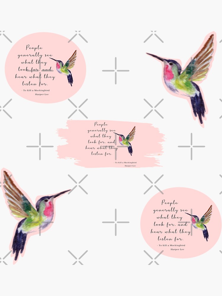 Thumbnail 3 of 3, Sticker, Harper Lee To Kill a Mockingbird Book Quote designed and sold by Dollfacedesign.