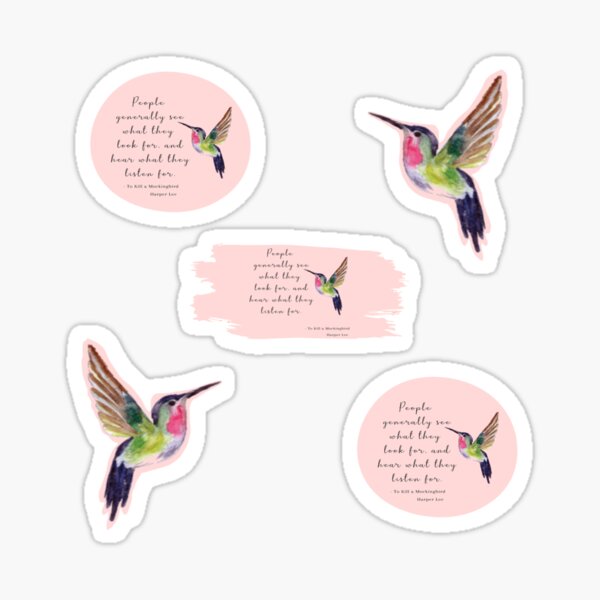 Harper Lee To Kill a Mockingbird Book Quote Sticker