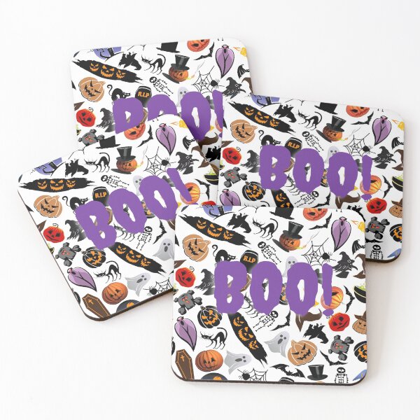 Item preview, Boo, Halloween Spooky Owl, Spiders web, Cauldron, Ghosts, Pumpkins, Brooms, Harvest Moon, Candy, Bats,    designed and sold by Krafty  Arts Studio.