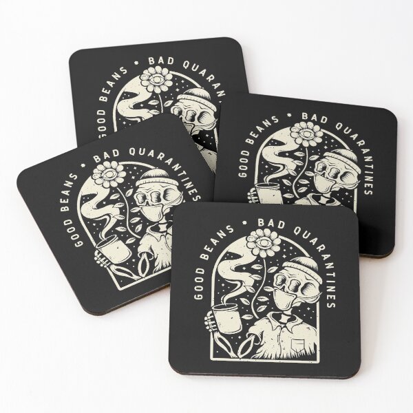 Item preview, Good beans. Bad Quarantines - Skeleton Drinking Coffee designed and sold by gipp.