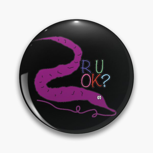 Item preview, Worm on a string - R U OK?  designed and sold by Craftaholic.