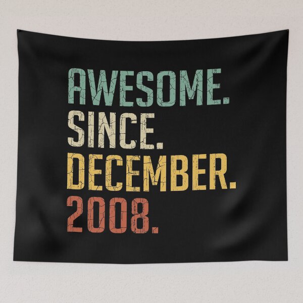 Item preview, Awesome Since December 2008 12nd Birthday Gift 12 Years Old Vintage December 2008 designed and sold by Takatv.