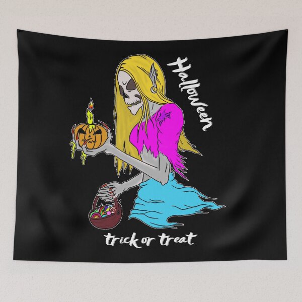 Item preview, Halloween, trick or treat - a  pretty zombie girl designed and sold by LittleAngy.