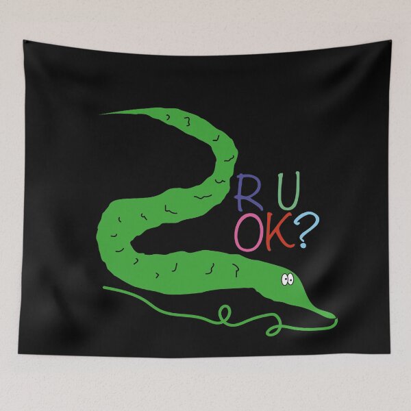 Item preview, Worm on a string - R U OK?  designed and sold by Craftaholic.