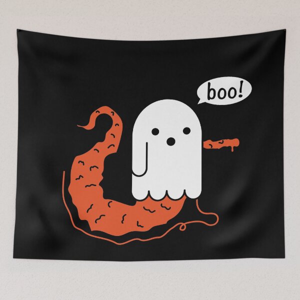Item preview, Disapproving ghost worm on a string designed and sold by Craftaholic.