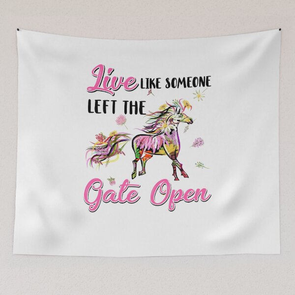 Item preview, Live Like Someone Left The Gate Open Flower Horse Lover designed and sold by CreativeGift.
