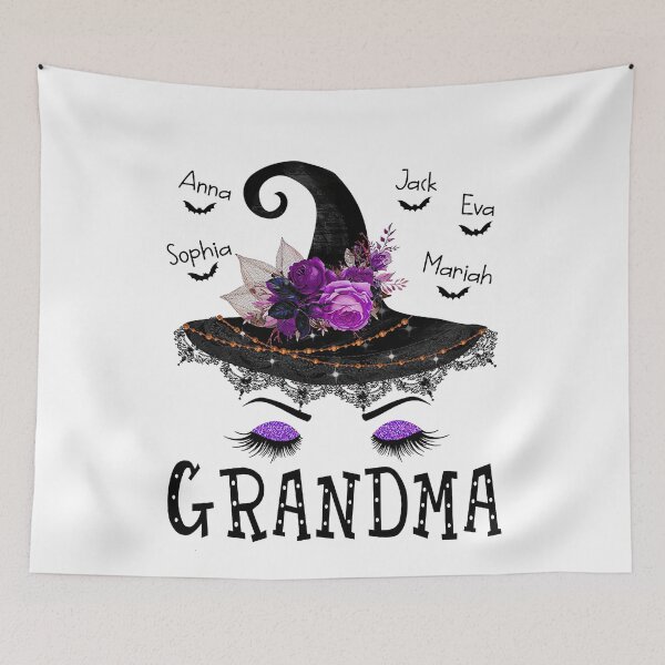 Item preview, Grandma Witch Flowers hat designed and sold by GlendaMason.