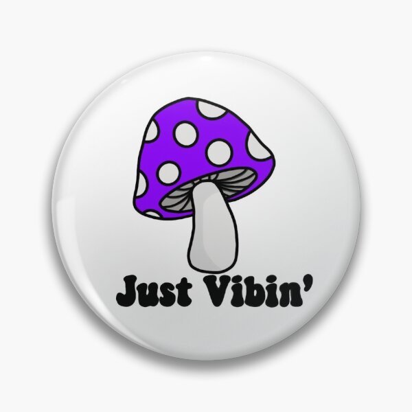 Item preview, Purple “Just Vibin’” Mushroom designed and sold by Fresh-Pressed.