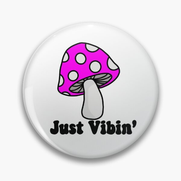 Item preview, Pink “Just Vibin’” Mushroom designed and sold by Fresh-Pressed.