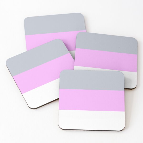 Item preview, LIGHT GREY - LIGHT PINK -WHITE - 3 STRIPES PATTERN BY OZCUSHIONSTOO - CANDY THEME designed and sold by ozcushionstoo.