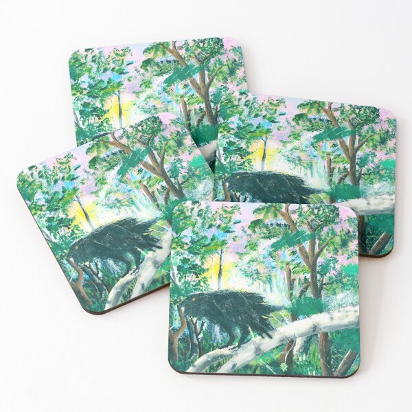 Item preview, Original Acrylic - Crow in the sunrise - Part of a triptych designed and sold by Eejee-SK.