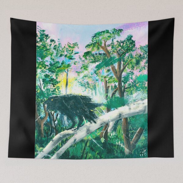 Item preview, Original Acrylic - Crow in the sunrise - Part of a triptych designed and sold by Eejee-SK.