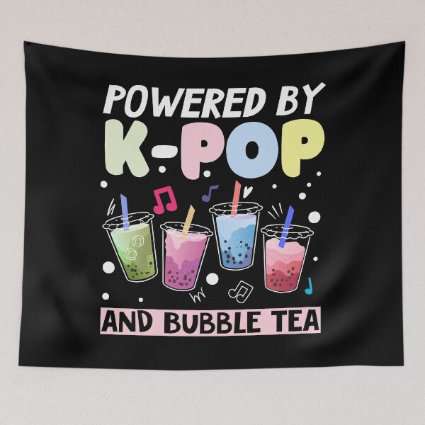 Item preview, Powered by K Pop and Bubble Tea designed and sold by azmndesigns.