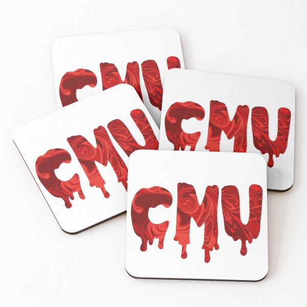 Item preview, CMU Red Marble Drippy Font  designed and sold by stcklr4stickers.