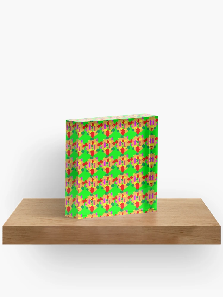 Thumbnail 2 of 5, Acrylic Block, Color Pattern | Colorful Pattern | Cool Color Patterns | Patterns Colorful | Colorful Pattern Design designed and sold by Dream Wear.