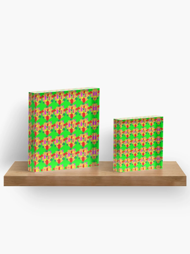 Thumbnail 3 of 5, Acrylic Block, Color Pattern | Colorful Pattern | Cool Color Patterns | Patterns Colorful | Colorful Pattern Design designed and sold by Dream Wear.
