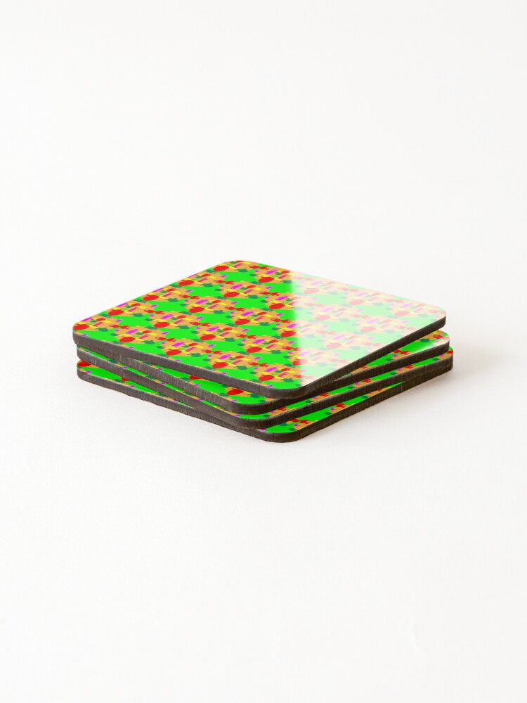 Thumbnail 4 of 5, Coasters (Set of 4), Color Pattern | Colorful Pattern | Cool Color Patterns | Patterns Colorful | Colorful Pattern Design designed and sold by no1phoneman.