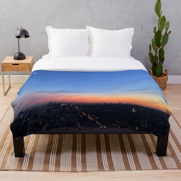Item preview, Clear sky sunset above downtown Toronto designed and sold by MiaoMiaoYu.