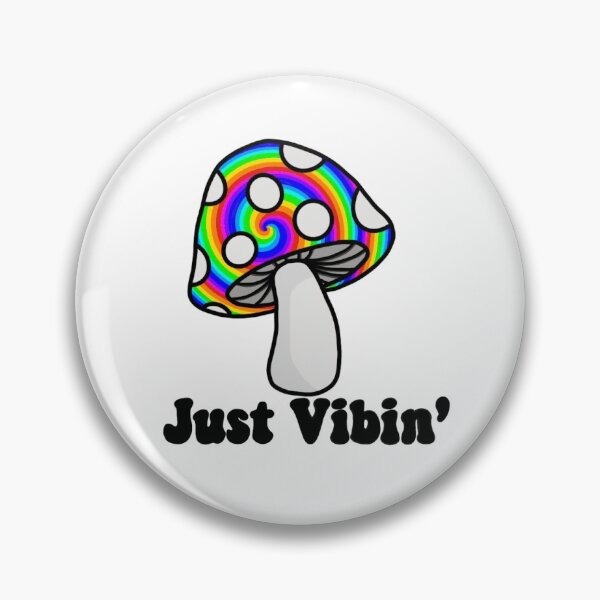 Item preview, Rainbow “Just Vibin’” Mushroom designed and sold by Fresh-Pressed.