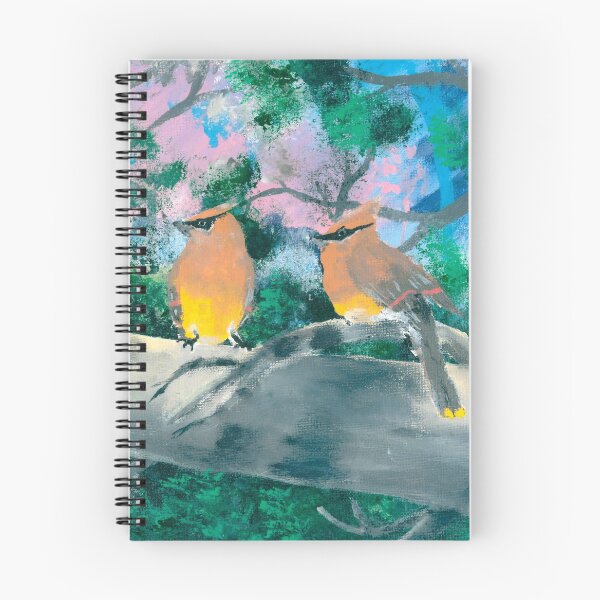 Item preview, Original Acrylic - Cedar waxwing in the sunrise - Part of a triptych designed and sold by Eejee-SK.