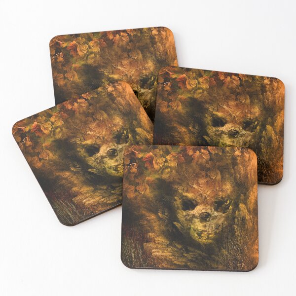Item preview, Abstract Autumn Skull and Leaves designed and sold by ShaireProd.