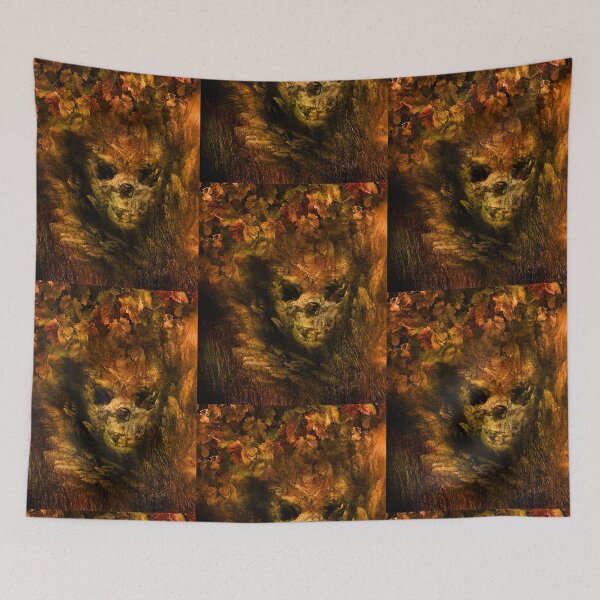Item preview, Hojas y cráneo de otoño abstracto designed and sold by ShaireProd.