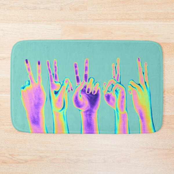 Item preview, Electric Holo Hands making peace sign  designed and sold by dinaaaaaah.